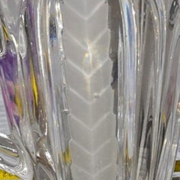 Vintage Crystal Clear Industries Novelette II 8" Tall Pitcher ~ Frosted Tulip - Picture 2 of 4